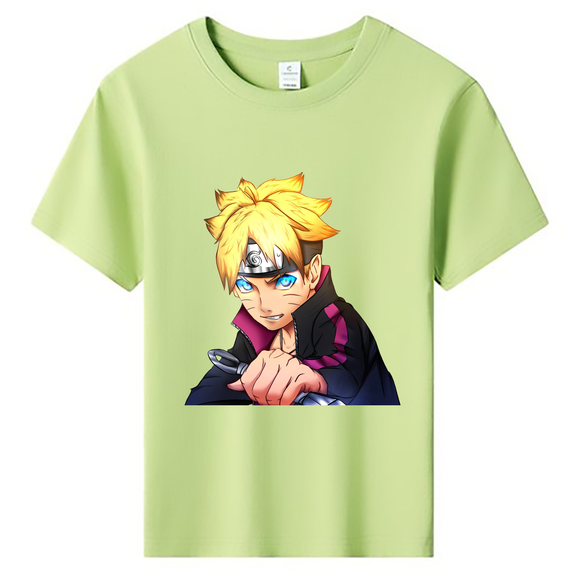 （画像用） NARUTO -ナルト- うずまき ボルト Uzumaki Boruto 綿100％キッズTシャツ（フロントプリント）